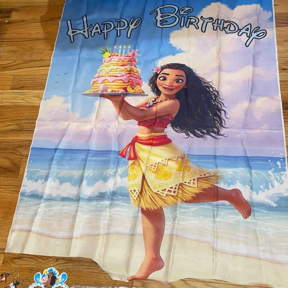 Moana Party Supplies Set with Cake Topper and Decorations